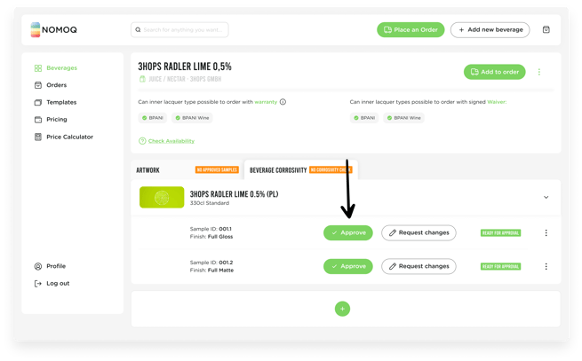 2. Fare clic su “Approva”