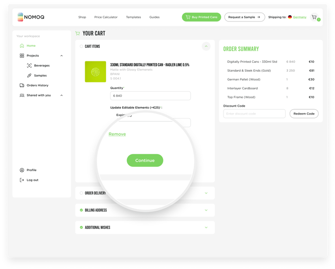 4. Proceda al checkout